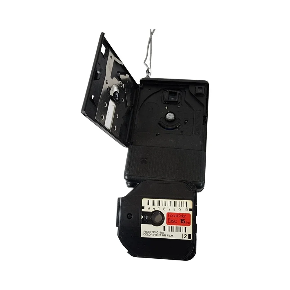 Kodak Disc 6000 Vintage Film Camera Black with Wrist Strap and Film Cartridge‎
